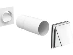 Teleskop-Mauerkasten System Ø 150 mm mit Edelstahl-Ablufthaube