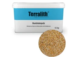 Terralith Buntsteinputz Mosaikputz 2mm -15 kg- BSP12 Weiss Beige Gelb