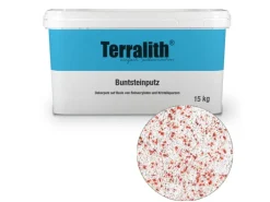 Terralith Buntsteinputz Mosaikputz 2mm -15 kg- BSP94 Weiss Rot