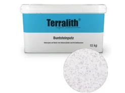 Terralith Buntsteinputz Mosaikputz 1mm -15 kg- BSP1097 Weiss,. Beige