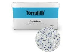 Terralith Buntsteinputz Mosaikputz 2mm -15 kg- BSP101 Weiss Blau
