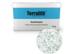 Terralith Buntsteinputz Mosaikputz 2mm -15 kg- BSP106 Weiss Grün