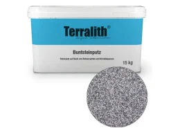 Terralith Buntsteinputz Mosaikputz 1mm -15 kg- BSP1058 Grau Schwarz