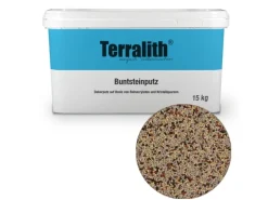 Terralith Buntsteinputz Mosaikputz 2mm -15 kg- BSP134 Beige Rot Grau Schwarz