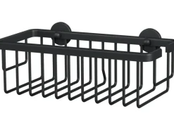 Tesa Aluxx Duschkorb Schwarz Matt inkl. Klebelösung