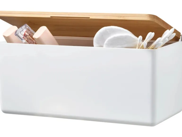 Tesa Baboo Aufbewahrungsbox Medium Weiß mit Deckel