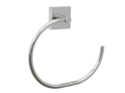 tesa® EKKRO Handtuchring, Metall, verchromt, inkl. Klebelösung, 175mm x 195mm x