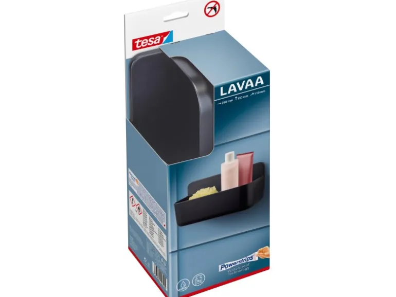 Tesa Lavaa Duschkorb Medium Schwarz