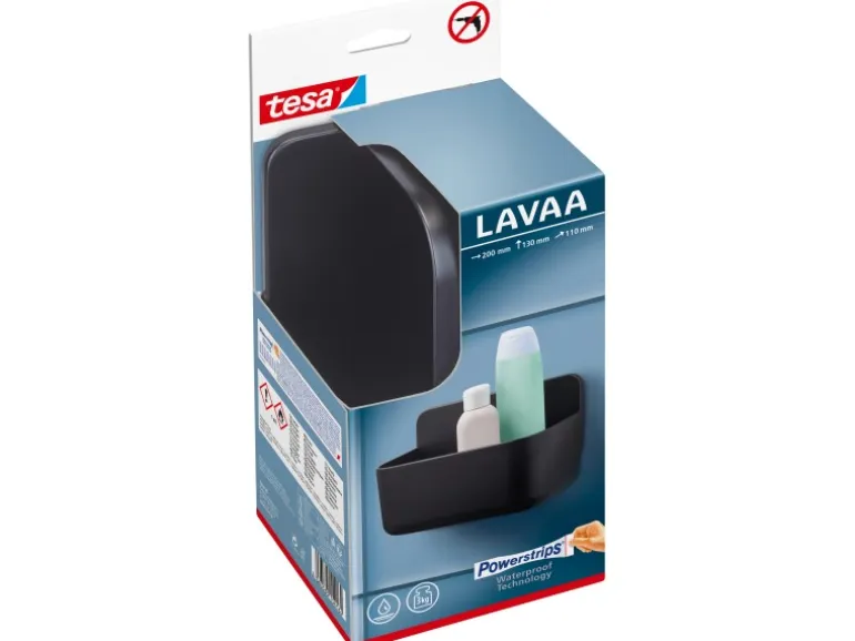 Tesa Lavaa Duschkorb Small Schwarz