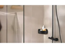 Tesa Lavaa Eckduschkorb Medium Schwarz