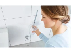 tesa® LOXX Toilettenbürstengarnitur, verchromt, inkl. Klebelösung