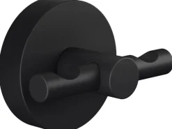 Tesa Moon Black Bademantelhaken Schwarz Matt inkl. Klebelösung