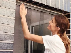 tesa® teleskopierbare Alu-Lamellentür Anthrazit