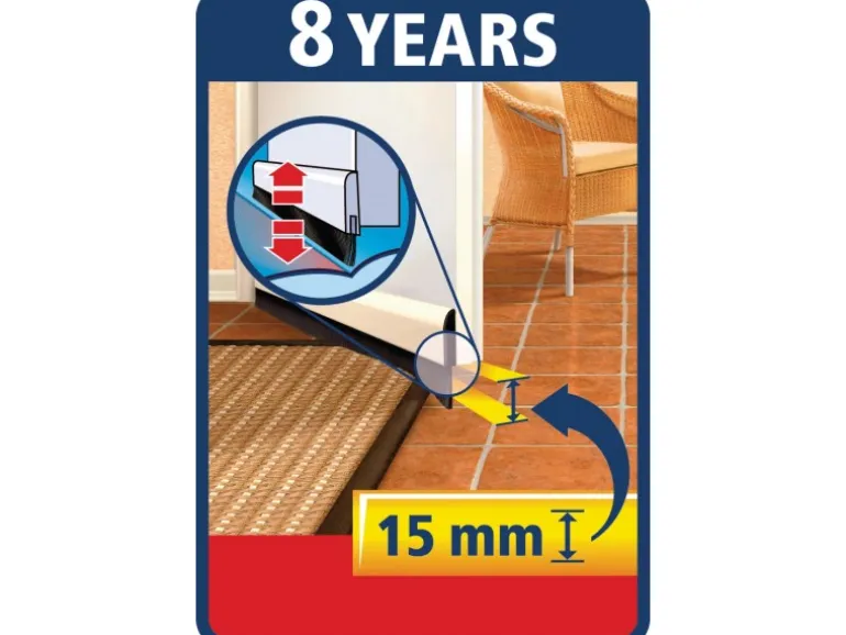 Tesamoll Comfort Türdichtschiene für unebene Böden Weiß