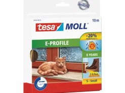 Tesamoll Fensterdichtung / Türdichtung Classic E-Profil Gummidichtung Braun 10 m