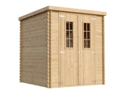 Timbela Holz-Gartenhaus M309C Beige Braun 3,53 m² FSC®
