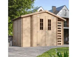 Timbela Holz-Gartenhaus M389C Beige Braun 5,47 m² FSC®