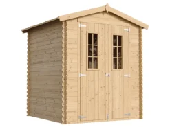 Timbela Holz-Gartenhaus M320C+M320G mit Boden Beige Braun 2,82 m² FSC®