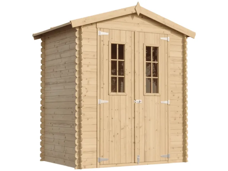 Timbela Holz-Gartenhaus M367C Beige Braun 1,98 m² FSC®