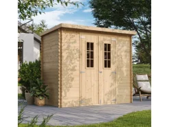 Timbela Holz-Gartenhaus M310C Beige Braun 2,63 m² FSC®