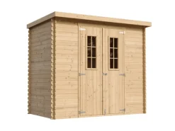 Timbela Holz-Gartenhaus M310C Beige Braun 2,63 m² FSC®