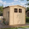 Timbela Holz-Gartenhaus M369F Beige Braun 4,33 m² FSC®