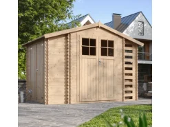 Timbela Holz-Gartenhaus M389F Beige Braun 5,47 m² FSC®