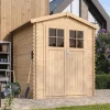 Timbela Holz-Gartenhaus M320F Beige Braun 2,82 m² FSC®