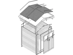 Timbela Holz-Gartenhaus M320F Beige Braun 2,82 m² FSC®