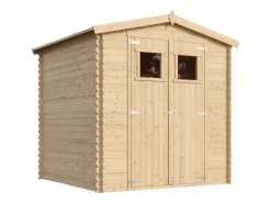 Timbela Holz-Gartenhaus M343+M343G mit Boden Beige Braun 3,53 m² FSC®