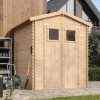 Timbela Holz-Gartenhaus M320+M320G Beige Braun 2,82 m² mit Boden FSC®