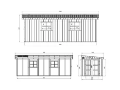 Timbela Premium-Schuppen M941B Beige Braun 14,3 m² FSC®