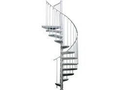 Treba Außenspindeltreppe Arizona 11 Stufen mit Podest Ø 160 cm Höhe bis 270 cm