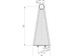 Treba Außenspindeltreppe Arizona 1 Stufe mit Streckgitter Ø 160 cm Feuerverzinkt