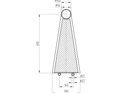 Treba Außenspindeltreppe Arizona 1 Streckgitter Stufenerweiterung Ø 130 cm