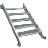 Treba Außentreppe Alaska 3 mit 5 Gitterroststufen 80 cm x 27 cm Aluminium