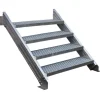 Treba Außentreppe Alaska 3 mit 4 Lochblechstufen 100 cm x 27 cm Aluminium