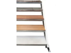 Treba Außentreppe Alaska 3 mit 2 Stufenwanne 100 cm x 30,7 cm Aluminium