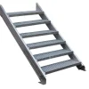 Treba Außentreppe Alaska 3 mit 6 Lochblechstufen 80 cm x 27 cm Aluminium