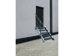 Treba Außentreppe Alaska 3 mit 2 Kunststoffstufen 80 cm x 30 cm Anthrazit