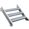 Treba Außentreppe Alaska 3 mit 3 Lochblechstufen 80 cm x 27 cm Aluminium