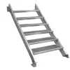 Treba Außentreppe Alaska 3 mit 6 Gitterroststufen 80 cm x 27 cm Aluminium