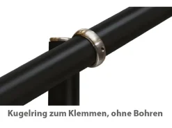 Treba Eingangsgeländer GA6 Bodenmontage 1.150 mm Aluminium-Schwarz