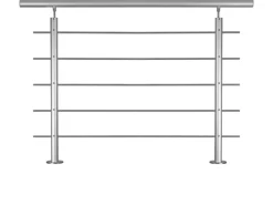 Treba Geländer-Set AB6 Bodenmontage 150 cm Aluminium Eloxiert