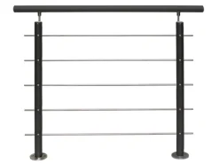 Treba Geländer-Set AB10 Bodenmontage 150 cm Aluminium Anthrazit