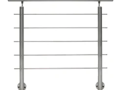Treba Geländer-Set AB5 Seitliche Montage 150 cm Aluminium Eloxiert