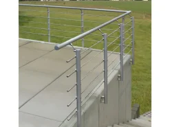 Treba Geländer-Set AB5 Seitliche Montage 150 cm Aluminium Eloxiert