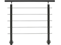 Treba Geländer-Set AB9 Seitliche Montage 150 cm Aluminium Anthrazit