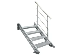 Treba Geländer-Set AluTop für Außenwangentreppe Alaska 150 cm Aluminium