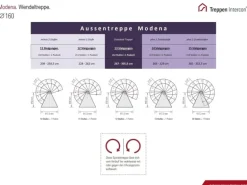 Treppen Intercon Außentreppe Modena Wendeltreppe Lava-Anthrazit Stahltreppe Mit 14 Stufen + Podest Durchmesser 160 cm